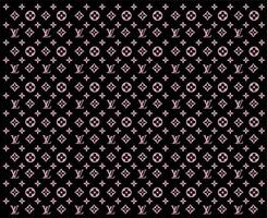 Louis vuitton marca logo sfondo nero e rosa simbolo design Abiti moda vettore illustrazione