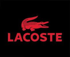 lacoste marca logo simbolo rosso design Abiti moda vettore illustrazione con nero sfondo