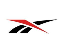 reebok logo marca Abiti nero e rosso simbolo design icona astratto vettore illustrazione