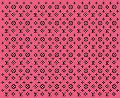 Louis vuitton sfondo marca logo rosa e nero simbolo design Abiti moda vettore illustrazione