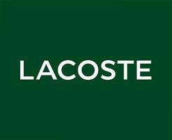 lacoste marca logo simbolo nome bianca design Abiti moda vettore illustrazione con verde sfondo