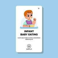 infantile bambino mangiare vettore