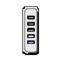 Collegare USB centro gioco pixel arte vettore illustrazione