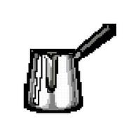 caffè espresso cezve caffè gioco pixel arte vettore illustrazione