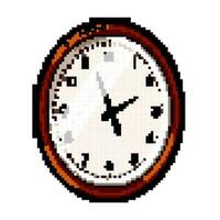 moderno parete orologio gioco pixel arte vettore illustrazione