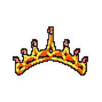 oro tiara corona gioco pixel arte vettore illustrazione