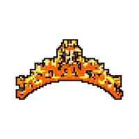 Principessa tiara corona gioco pixel arte vettore illustrazione