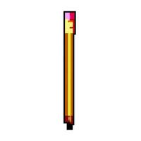 scuola matita gioco pixel arte vettore illustrazione