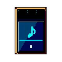 Audio mp3 giocatore gioco pixel arte vettore illustrazione