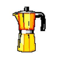 bevanda moka pentola caffè gioco pixel arte vettore illustrazione