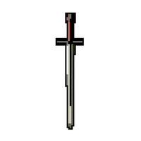 ferro medievale arma gioco pixel arte vettore illustrazione