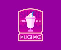 logo milkshake cena vettore