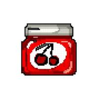 vaso marmellata frutta cibo gioco pixel arte vettore illustrazione