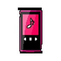 Audio hifi mp3 giocatore gioco pixel arte vettore illustrazione
