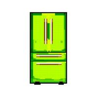 Conservazione frigo frigorifero gioco pixel arte vettore illustrazione