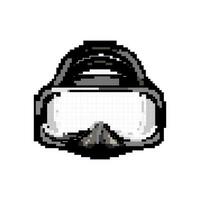 nuotare immersione maschera gioco pixel arte vettore illustrazione