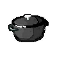 cucinando ferro tegame gioco pixel arte vettore illustrazione