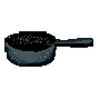 rustico ferro tegame gioco pixel arte vettore illustrazione