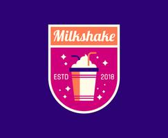 logo milkshake cena vettore