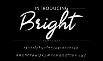 osservare spazzola firma font calligrafia logotipo copione spazzola font genere font lettering manoscritto vettore