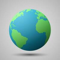 3d pianeta terra icona. vettore globo su grigio sfondo. terra elementi di Google terra.