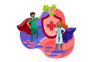 assistenza sanitaria, medicinale, protezione, coronavirus concetto vettore