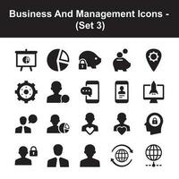 attività commerciale e gestione icone - impostato 3 vettore
