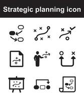 icona di pianificazione strategica vettore