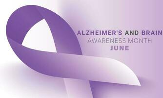 Alzheimer e cervello consapevolezza mese. sfondo, striscione, carta, manifesto, modello. vettore illustrazione.