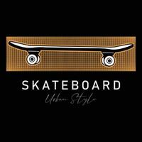 skateboard urbano stile maglietta design vettore