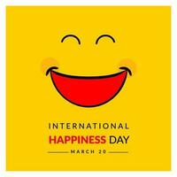 giorno di felicità, 20 marzo è internazionale giorno di felicità vettore