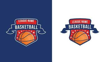 design del logo di basket vettore