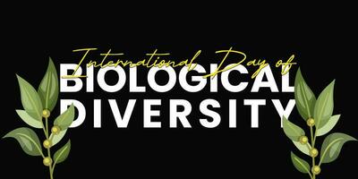 mano disegnato lettering e moderno calligrafia di internazionale giorno di biologico diversità illustrazione vettore