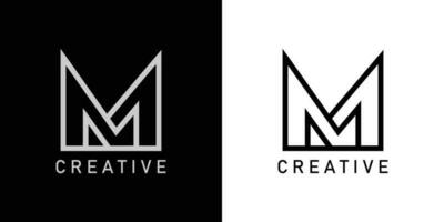 lettera m logo design. semplice vettore design modificabile