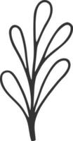 floreale e erbaceo botanico elemento per design. schizzo di ramo, fogliame, le foglie vettore