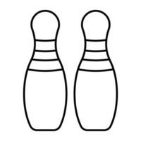 birilli in mostra concetto di bowling gioco vettore