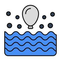 creativo design icona di acqua Palloncino vettore