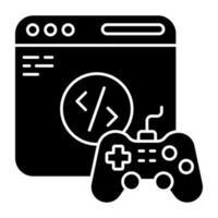 gioco sviluppo icona, modificabile vettore