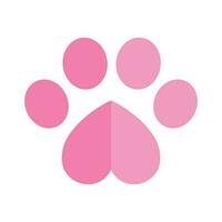 cane zampa vettore orma icona logo cuore San Valentino grafico simbolo illustrazione