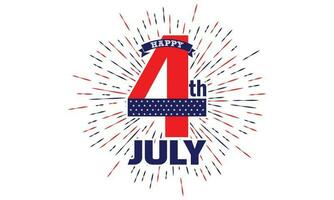 il quarto di luglio indipendenza giorno America t camicia design vettore illustrazione. contento indipendenza giorno Stati Uniti d'America 4 th luglio nel unito stati di America. vettore illustrazione. eps 10