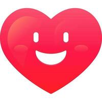 cuore amore emoticon viso vettore