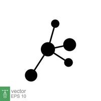 proteina, amino acido icona. semplice solido stile. collagene, azoto, inorganico, molecola, struttura concetto. nero silhouette, glifo simbolo. vettore illustrazione isolato su bianca sfondo. eps 10.