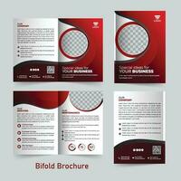 Brochure bi-fold di quattro pagine vettore