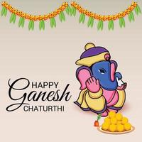 felice ganesh chaturhi vettore