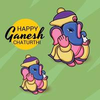 felice ganesh chaturhi vettore