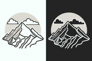montagna vettore, montagna silhouette, assortito montagna albero vettore, mano disegnato montagna vettore, montagna icona illustrazioni vettore