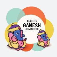 felice ganesh chaturhi vettore