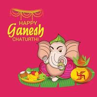 felice ganesh chaturhi vettore