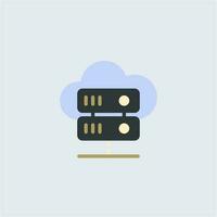 nube server Banca dati icona vettore