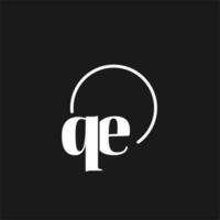 qe logo iniziali monogramma con circolare linee, minimalista e pulito logo disegno, semplice ma di classe stile vettore